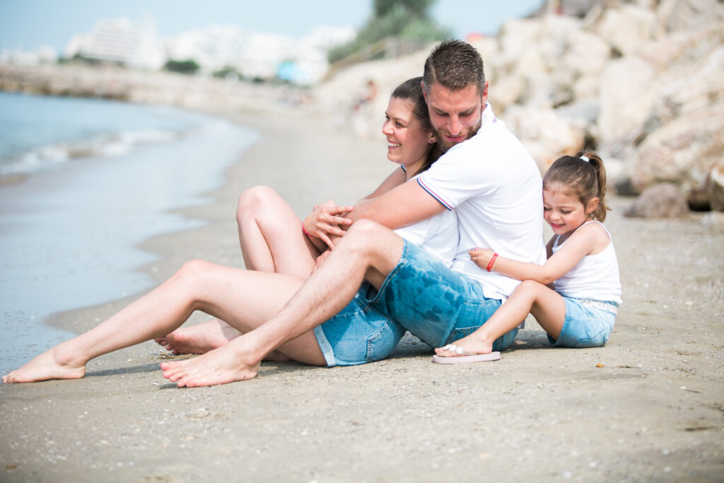 séance famille à la plage , shooting , séance photo 